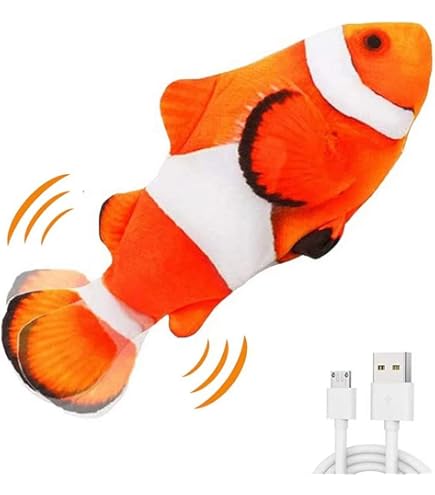 Amazon.com: QIAONIUNIU Electric Moving Fish Plush Toys : Toys & Games