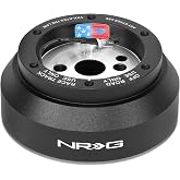 NRG Innovations NRG-SRK-170H Racing Style Steering Wheel Quick Release Short Hub Adapter, 6 X 70mm Bolt Pattern, Black Body