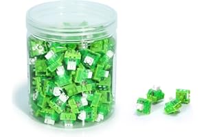 MAGIC-REFINER x Jelly Green Switches for Mechanical Keyboard DIY, 45gf Linear Keyswitch 3 Pins, Factory Pre Lubed with POM Stem Compatible for MX Mechanical Keyboard Switch Set (100PCS)