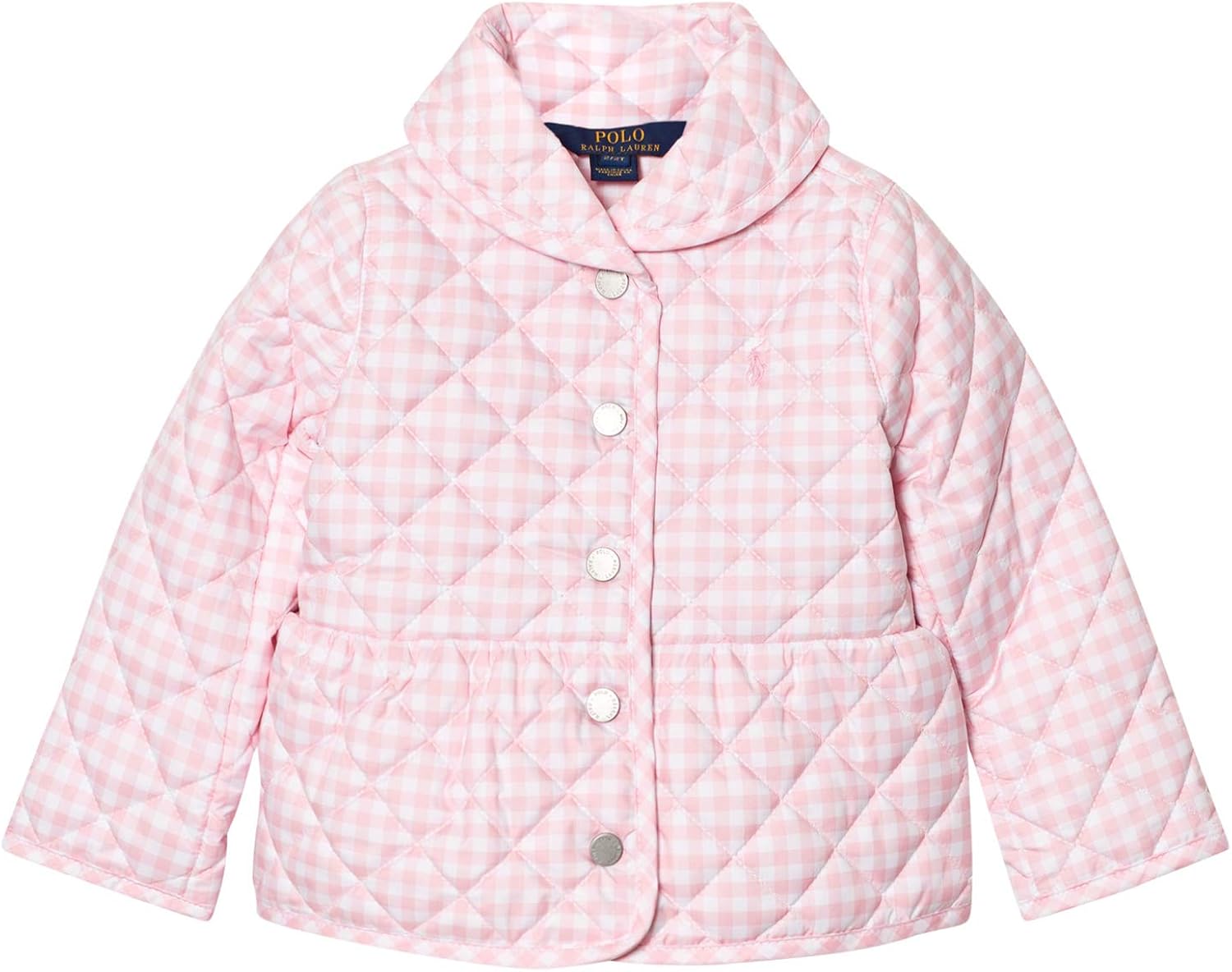 Amazon Com Ralph Lauren Polo Girls Gingham Quilted Barn Jacket