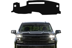 Juborre Dash Cover for 2022-2025 Chevrolet Silverado/GMC Sierra 1500 Accessories,Polyester Dashboard Cover for 2024 2025 Silverado/Sierra 2500HD 3500HD,Non-Slip Dash Mat No Glare UV Rays Protector