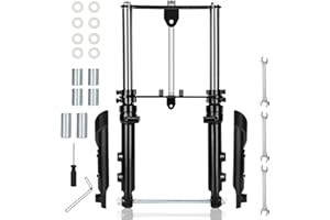 FOINWER Mini Bike Suspension Kit,Mini Bike Front Suspension Fork for Mega,Coleman and Many Others-Great Upgrade for Most Mini Bikes,Small Motorcycle Shock Absorber Fork Frame Upgrade Kit