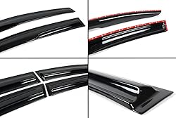 3D Wavy Style Window Visor Rain Guard Deflector