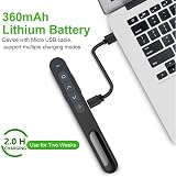 Norwii N76 Wireless Presentation Clicker 100M USB Rechargeable Hyperlink Clicker view 3