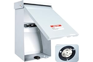 SIGRUPERY 50 Amp Generator Inlet Box, NEMA SS2-50P Power Inlet Box for 3R 3 Prong Generator Cord, 120/240V, 12000W Weatherproof Outdoor Generator Receptacle, Use for Emergency Ready