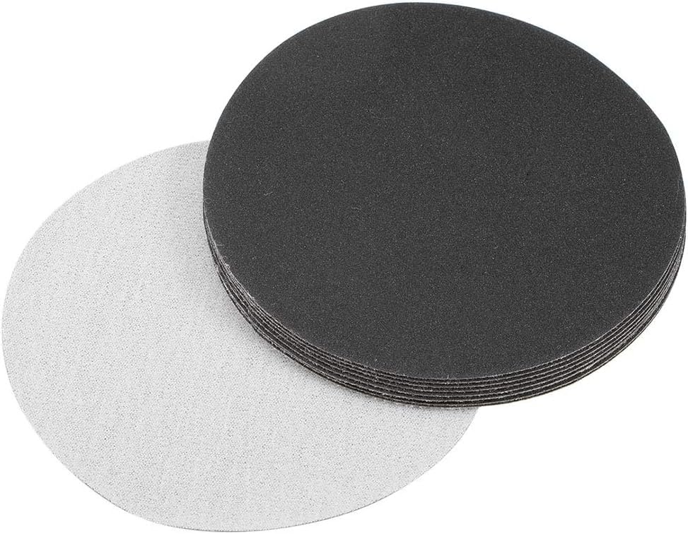 TA-VIGOR 10Pcs 125mm Wet and Dry Sanding Discs, 240 Grit 5 Inch Hook and Loop Sandpaper Electrostatic Sand Planting Silicon Carbide Sanding Discs
