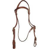 Saddles &amp; Such New Herman Oak Brow Band Quick Change Bridle with Brass Hardware