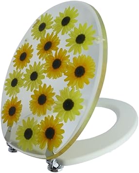 Toilettensitz Wc Deckel Toilettendeckel Klobrille Top Qualitat Sonnenblumen Gelb Amazon De Baumarkt