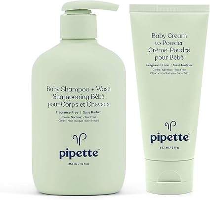 pipette baby cream to powder