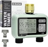 Johgee 2 Zone Brass Inlet Sprinkler Timer Garden Hose Irrigation System