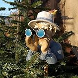 Gartenfigur Opa Paschulke – Spanner Mit Fernglas, Polyresin, Ca. 28x22 Cm, Wetterfest, Handbemalt