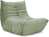 Vesgantti Togo Fireside Lounge Chair Soft Suede Green Premium Foam