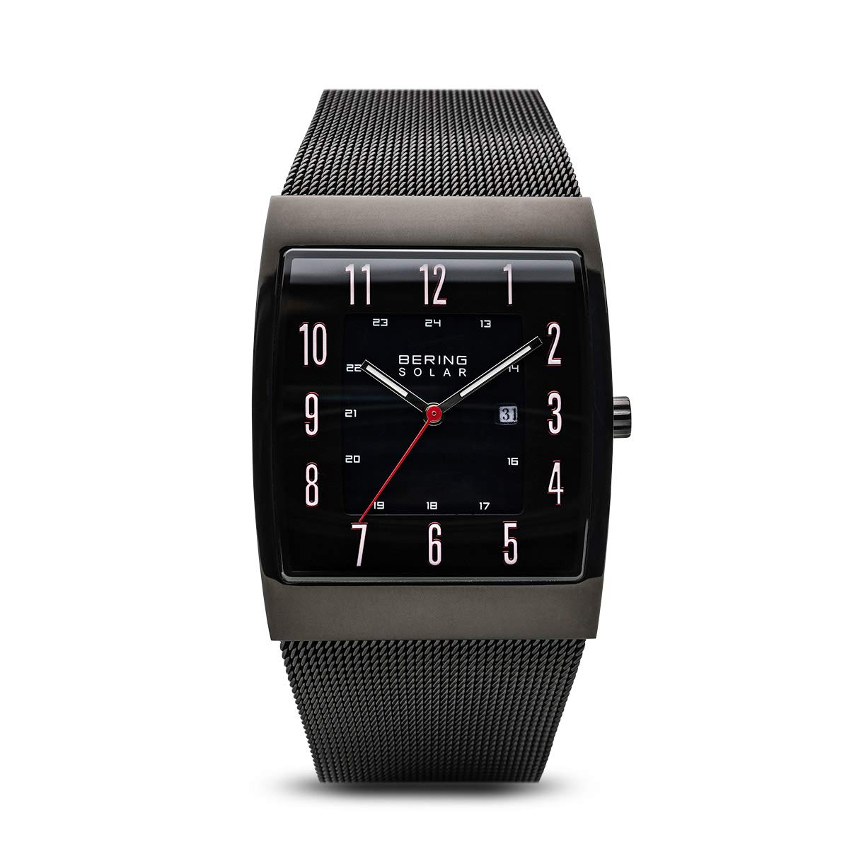 BERING Men Analog Solar Collection Watch with Stainless Steel Strap & Sapphire crystal 16433-122, Black, 33 mm โ image 1