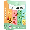 PLANTIFIQUE Foot Peeling Mask 4 Pack | Dermatologically Tested Repairs Heels & Removes Dry Dead Skin for Baby Soft Feet | Exfoliating Foot Peel Mask for Dry Cracked Feet