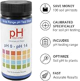 SDYGDB pH Test Strips 0-14 Soil Acidity Detector for Plants 100pcs view 6