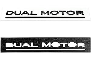 RONGXU AUTO Dual Motor Letters Emblem Sticker Compatible with Tesla Model 3 X S Y, 3D Letter Decal Performance Badge for Fender Side Rear Trunk Decorative, Tesla Accessories, Matte Black
