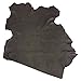 Black Genuine Leather Hides - Full Skins - Goatskin Material - Textured Finish - Craft DIY Projects - Soft Thin Sewing Material - Upholstery Fabric - 4 sq ft - 24¨x 22¨at Longest and widest
