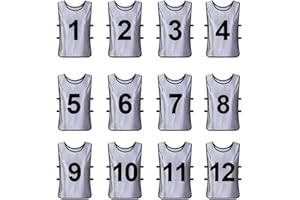 FLECHR Soccer Sports 12 Pack Team shirt Training Vests Jerseys Bibs Adult Youth kids Football Basketball Volleyball Hockey