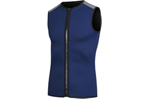 doorslay 3mm Neoprene Thermal Vest, Unisex Sleeveless Zipper Wetsuit Top for Swimming Snorkeling Surfing Diving