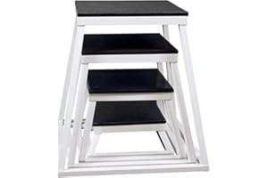 ADER SPORTING GOODS Ader Plyometric Platform Box Set- 6", 12", 18", 24" White