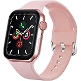 RARF Sport Bands Compatible with Apple Watch 38mm 40mm 41mm 42mm 44mm 45mm for Women Men, Soft Silicone Sport Replacement Str