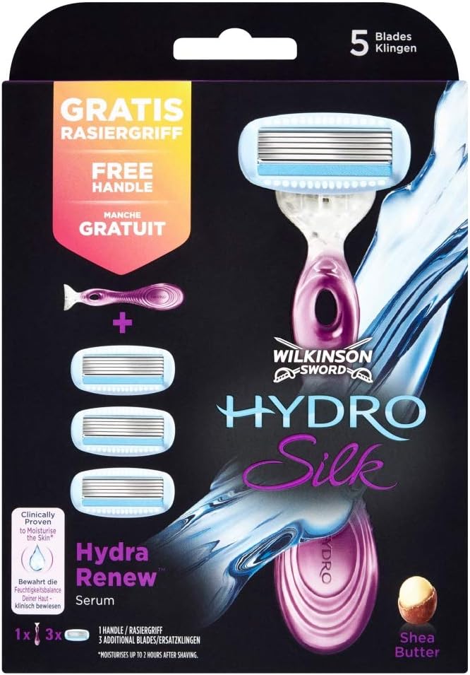 Wilkinson Sword Hydro Silk Razor Blades for Women, Pack of 3