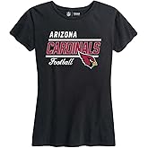 Team Fan Apparel NFL Gameday Women's Relaxed Fit T-Shirt - Rib Neck Contour - Tagless Short Sleeve Tee - Stay Cool & Stylish (Arizona Cardinals - Black, Medium)