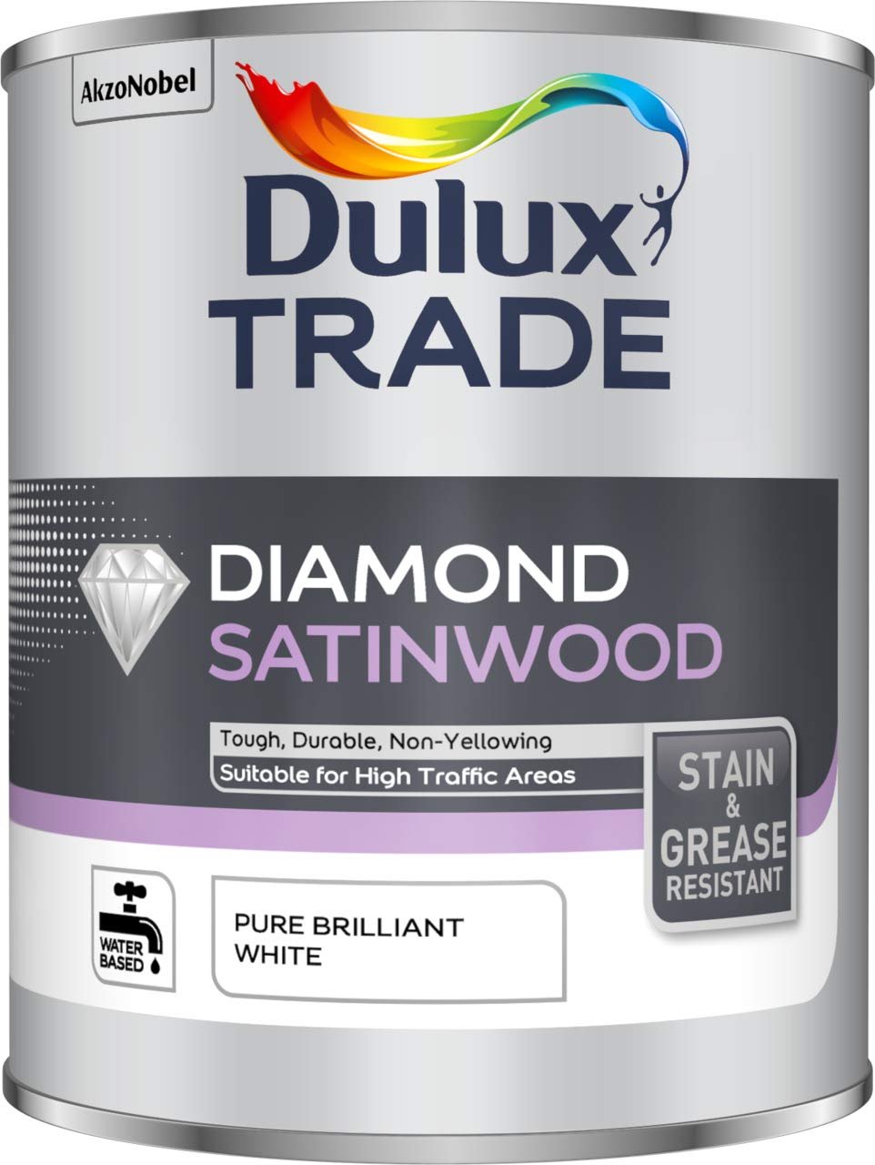 Dulux Trade Diamond Satinwood - Pure Brilliant White - 1 litres