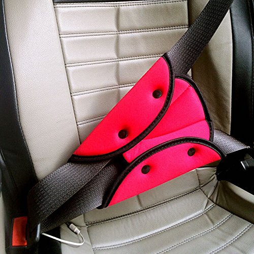 COGEEK Car Safety Belt Cover Adjuster Secured Seat Fit Toddler Kid Baby Adult Secure (Red) - Thumbnail 5