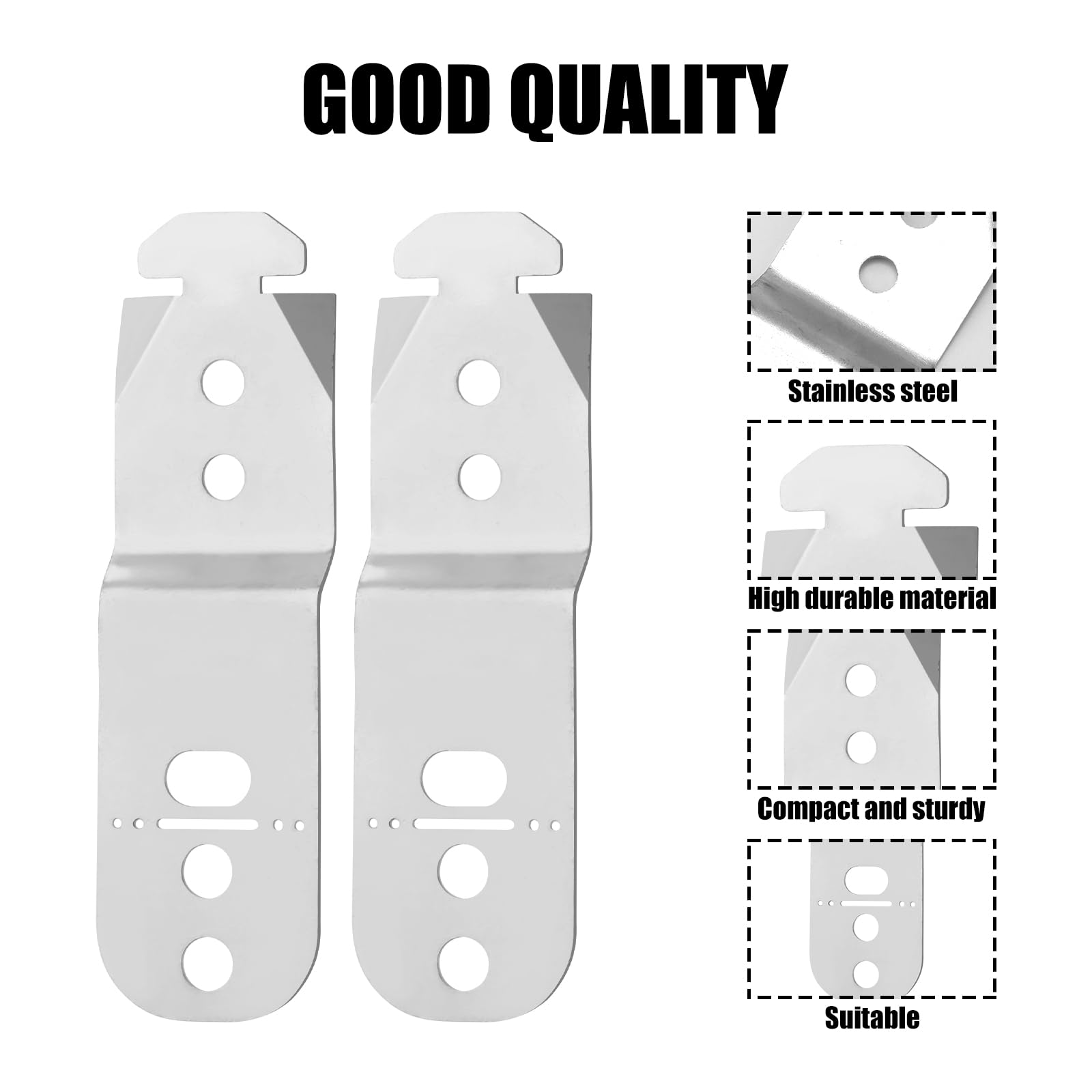2pcs Dishwasher Mounting Bracket, 00619985 Stainless Steel Under Counter Dishwasher Mount Clips Parts Compatible with Thermador Gagenau & Most Top Brand Dishwashers