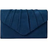 BBjinronjy Clutch Purse Evening Bag for Women Evening Wedding Party Velvet Suede Pleated Handbag