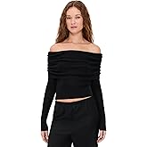 Susana Monaco Women's Light Merino Off Shoulder Sweater 3"