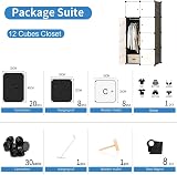 BRIAN & DANY 8 Cube Portable Wardrobe Closet with Doors 45 cm Deep view 2