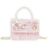 ZWI-player Girls Princess Bunny Purses Cute Crown Crossbody Bag Handbag with Pearl Handle for girls | Princess, Bunny, Cute, Crown, Pearl Handle, for girls