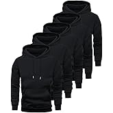 Watision Men's Hoodie 5-Pack: Heavyweight 250g Full Zip with Geometric Print for Athletic and Casual Wear
