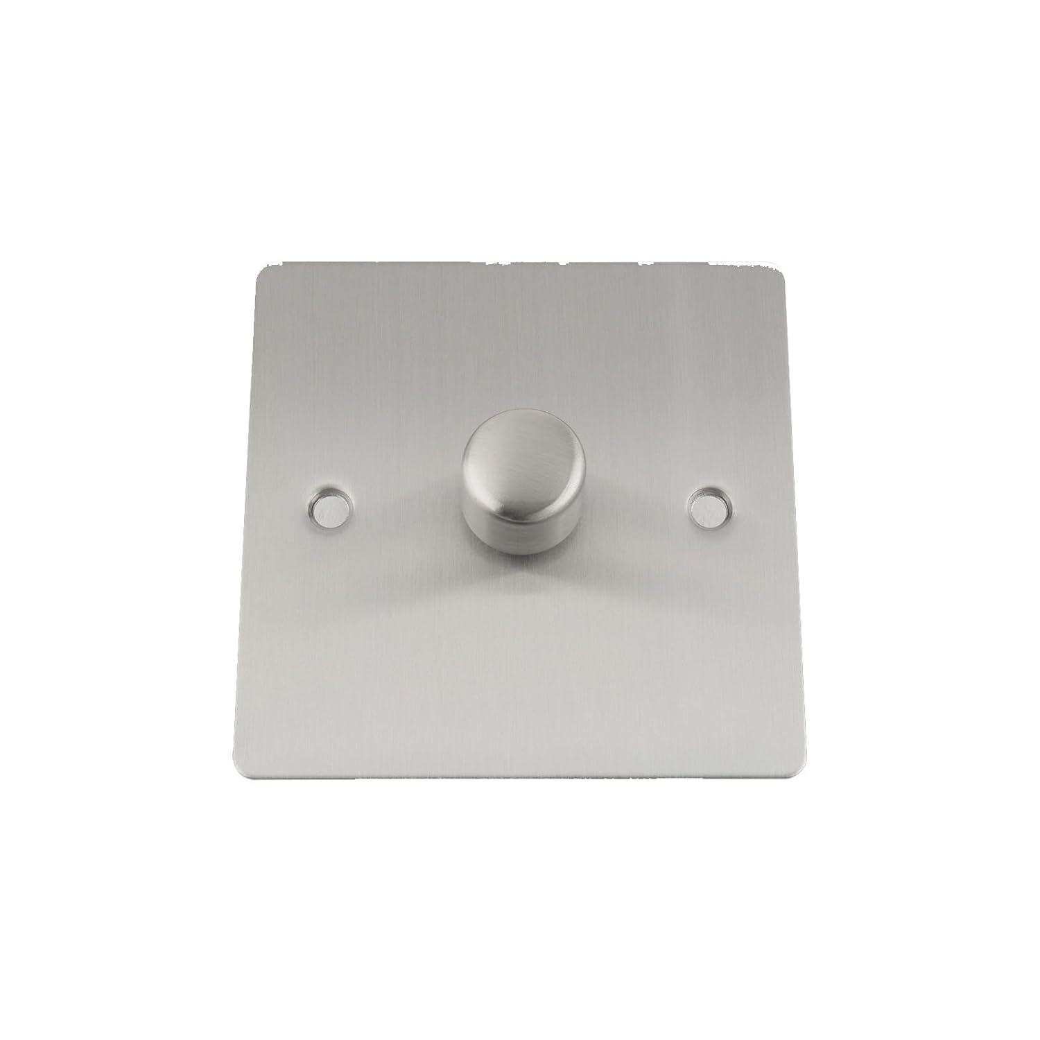 Light Dimmer Switch 1 Gang 2 Way 10 Amp 1000W Satin Matt Chrome
