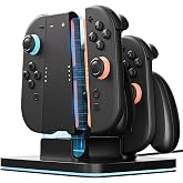 COOWPS Charging Dock for Nintendo Switch 2 Joy-Con (Only Supports Charging) | Magnetic Charging, Fast Charger, Strong Magnetic Force, 9 RGB Light Modes, Type-C Cable