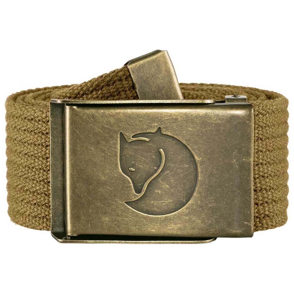 FJALLRAVEN 77297-232 Canvas Brass Belt 4 cm Belt Unisex Adult Buckwheat Brown Size OneSize