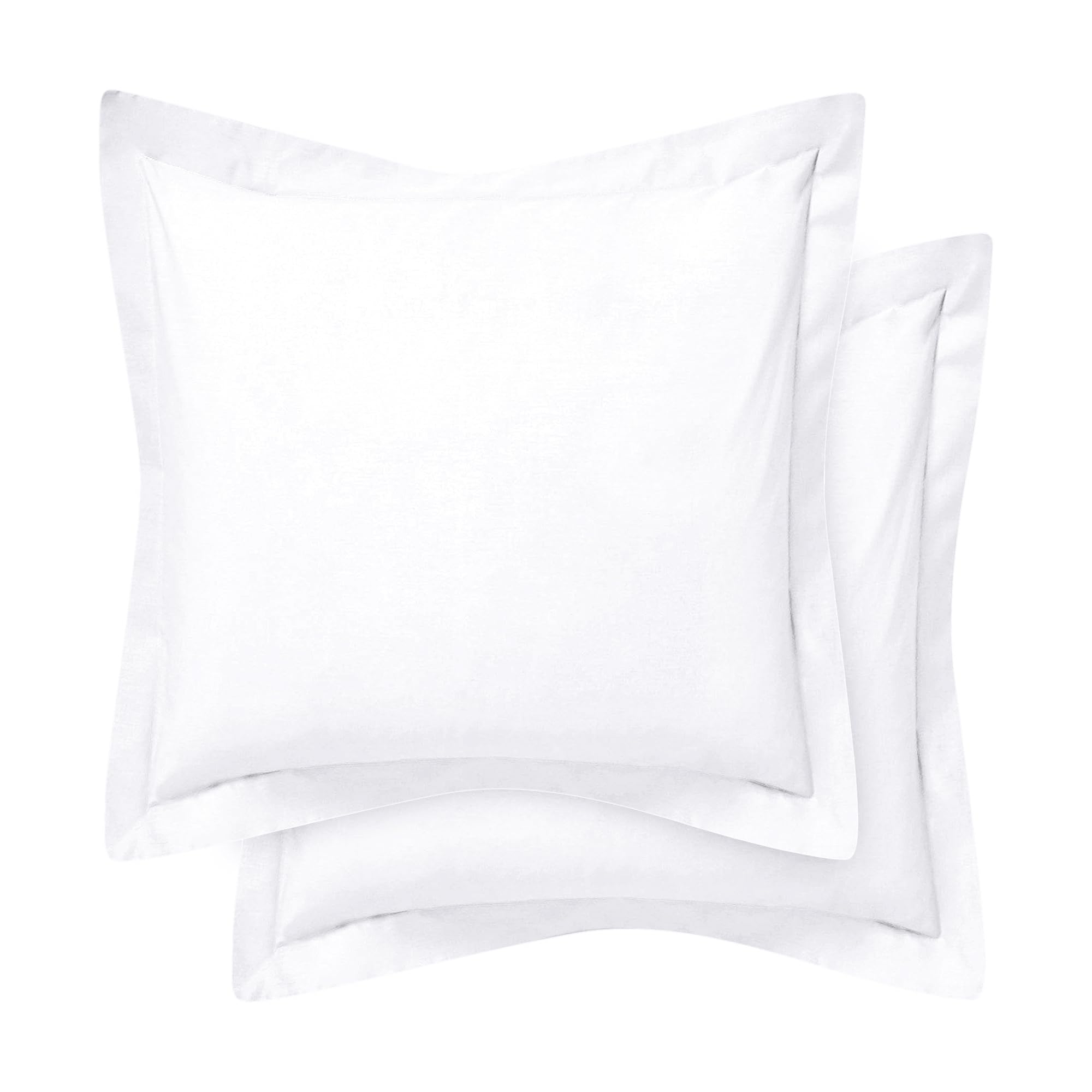 Comfort Beddings Export Quality 620 Thread Count 100% Egyptian Cotton Decorative Continental Pillow Cases Pack Of 2 - White (Decorative/Square Size 60 x 60 CM)