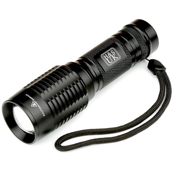 H&S LED Torch Super Bright CREE T6 Torch Zoomable Waterproof Flashlight