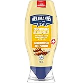 Hellmann's Chicken Wing Mayonnaise Style Dip for chicken wings, tenders, and fries. Garlic Parmesan 340 ML