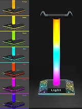 GIPOYENT RGB Gaming Headphone Stand Light for Desktop PC Headset Accessories view 4