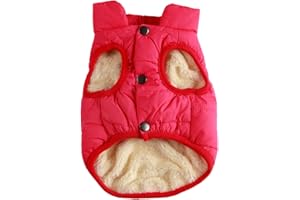 JoyDaog 2 Layers Fleece Lined Warm Dog Jacket for Winter Cold Weather,Soft Windproof Medium Dog Coat,Pink XL