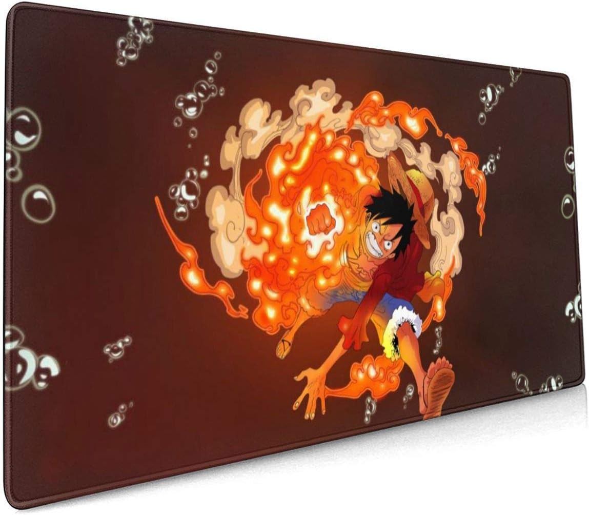 Anime One Piece Mouse Pad Rectangle Non-Slip Rubber Electronic Sports Oversized Large Mousepad Gaming Dedicated 15.8X35.4 Inch