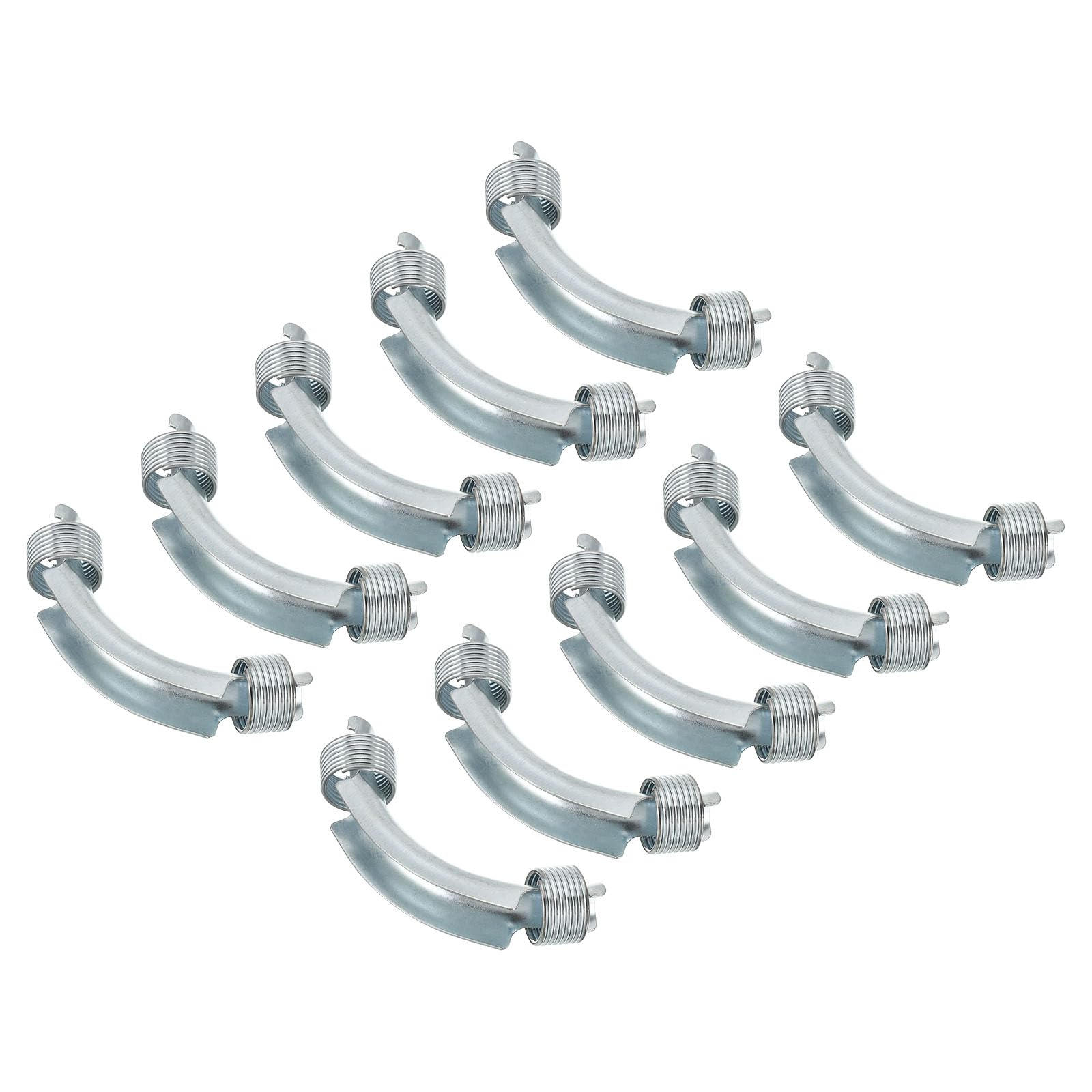 PATIKIL 16mm PEX Tube Bend Support, 10 Pack PEX Tube Metal 90 Degree Elbow Bend Support with Spring for PEX Pipe Tubing, Silver Tone