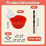 GLGHMH 6pcs Automatic Chicken Waterer Cups Dispenser Poultry Drinker DIY Kit view 3