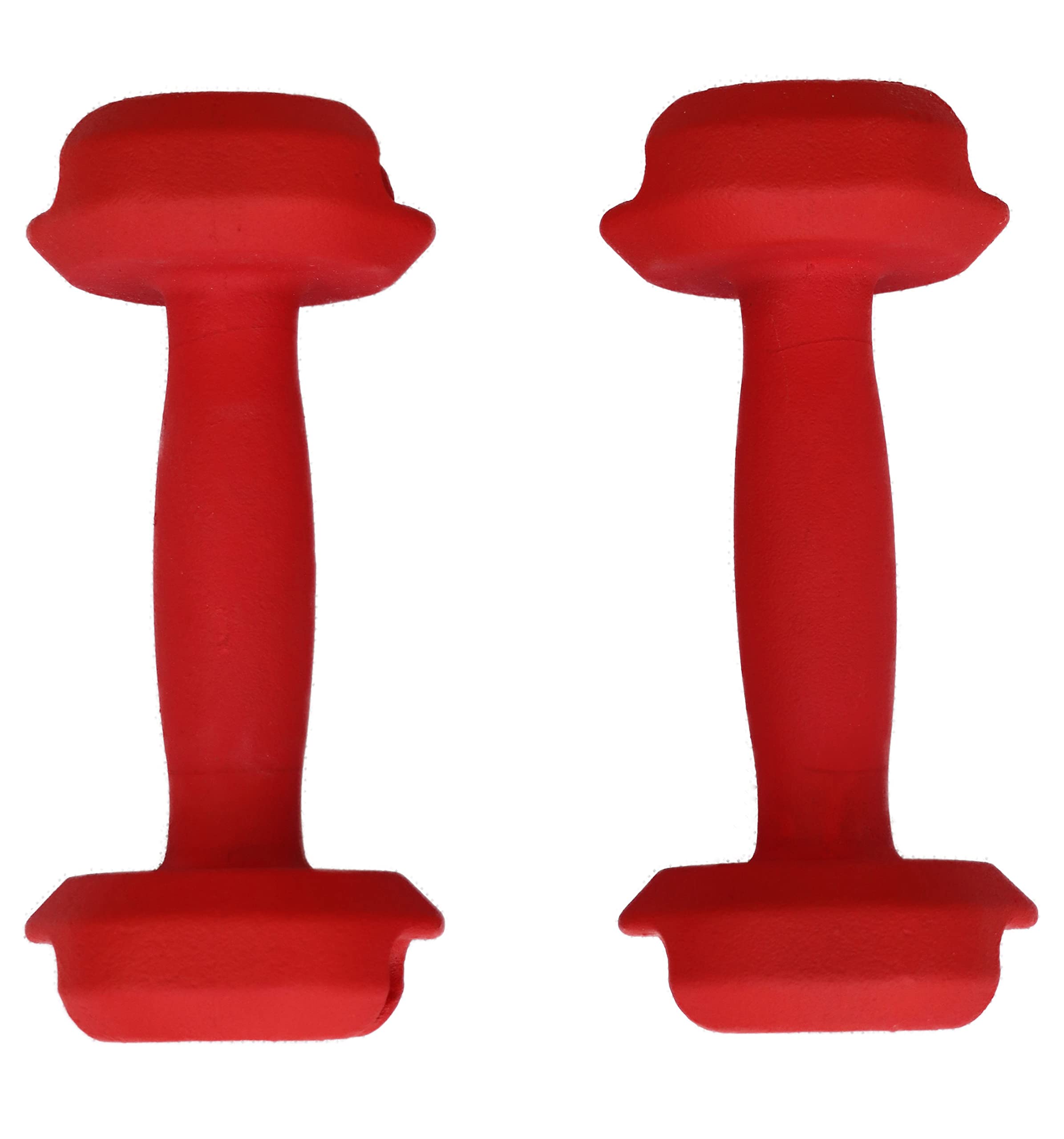 Tribar 2.5kg Dumbbell Weights Set of 2 Exercise & Fitness Dumbbells for Home Gym Free Weights Hand in Red (pair)