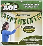 Camouflage Jumbo Add-An-Age "Happy Birthday" Letter Banner