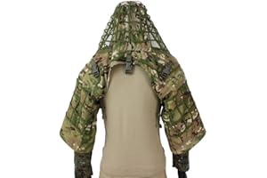 Sniper Ghillie Viper Hood, Tactical Ghillie Suit Foundation for Wargame, Hunting, Airsoft, Sniper Coat