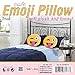 BRITENWAY Emoji Pillow (Sticking Tongue w' Winking) Cartoon Wink Face - Yellow Stuffed Cute Soft Plush- Set of All Collection - Perfect Fun Item - All Ages - House, Living Room, Sleep Bedroom